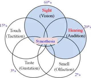 Fig. 1. Five basic senses of synesthesia