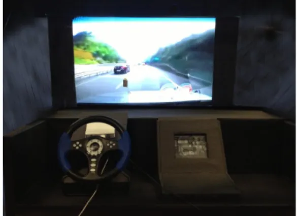 Figure 1. Vehicle simulation environment while  driving
