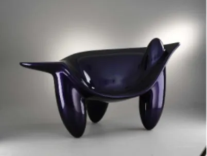 Fig. 13. Rocker, Thomas Hucker, Fumed white oak,  2008. 지닌  디자인의  상업적  가치가  부각되자  미술시장 은  장식미술(decorative art) 카테고리에서  디자인 을 독립시키고 ‘아트로서의 디자인(design as art)’ 이란  의미를  함축하여  디자인아트(design-art)라는  새로운  카테고리까지  만들었다