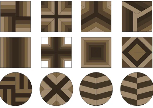 Fig. 9. Pattern design. 3.3. 가열처리에 따른 재색 측정     Fig.  7 은  180℃에서  6, 12, 24, 48시간으로  가 열 후 재색 변화를 색도색차계(Nippon denshoku,  NR-3000) 를 이용하여 측정한 결과를 나타낸 것이다
