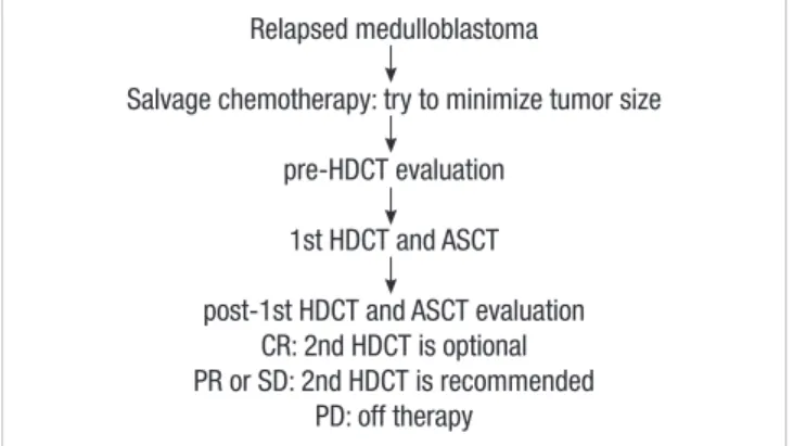 Fig. 1. Overview of KSPNO-S-053 protocol for relapsed medulloblastoma.