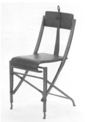 Fig. 12. Jazz stool. Fig. 13. Dog chair. 조형적  수법에  대한  분석은  크게  오브제  자체에  대한 논의와 오브제의 배치에 대한 분석으로 나누 어 진행하고자 한다