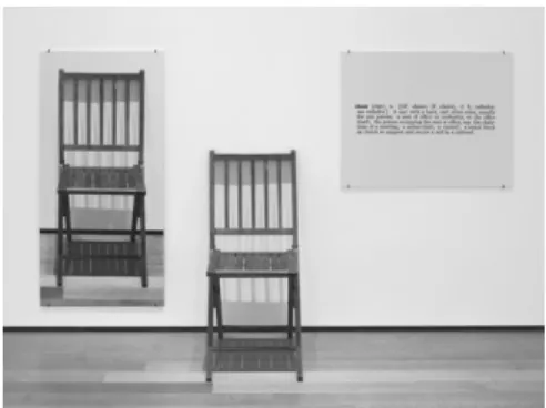 Fig. 10. One and Three Chairs, Joseph Kosuth, 1965.