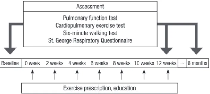 Fig. 1. Home-based pulmonary rehabilitation protocol.