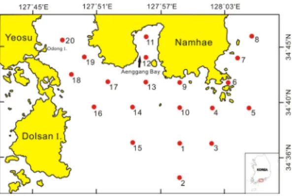 Fig. 1. Map show to sampling station in the CWoCSS.