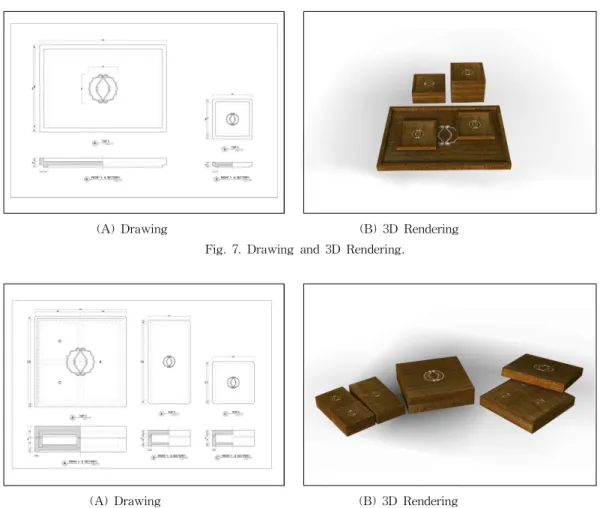 Fig. 8. Drawing and 3D Rendering.