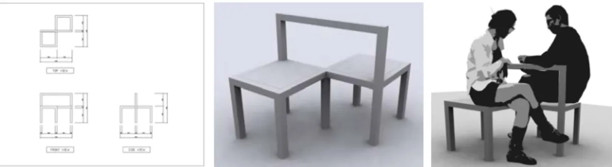 Fig. 5. CAD drawing, 3D rendering and simulation. 
