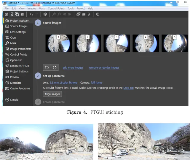 Figure  4.  PTGUI  stiching 