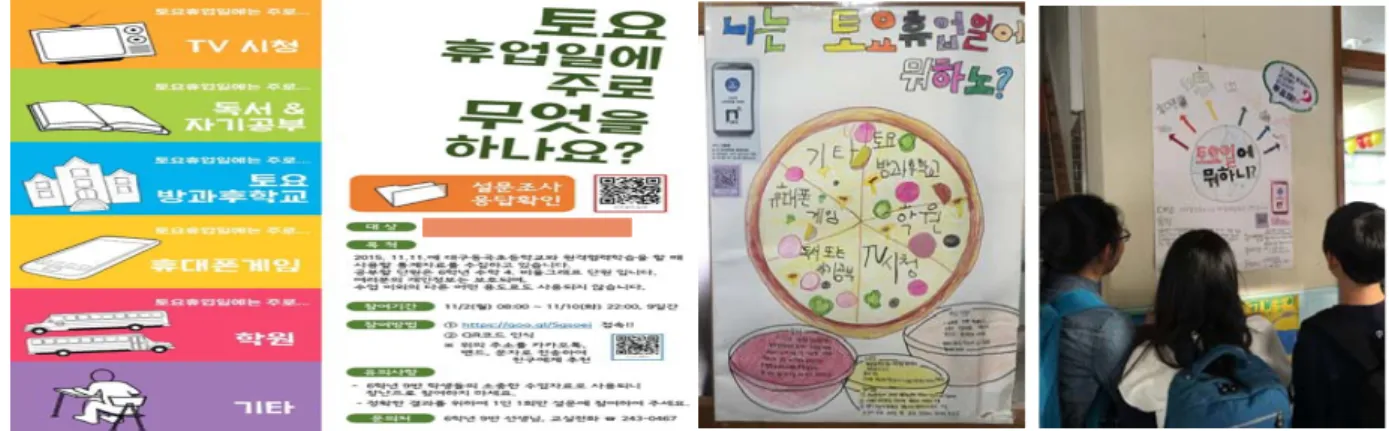 Figure  24.  Youtube  live  broadcasts  and  visitors  comments 4.  수업인터넷  기반  프로젝트학습  사례 수업인터넷  기반  프로젝트  협력학습은  비율그래프로  나타내는  수업을  주제로  학생들이  설문지를  이용 한  자료수집,  빅데이터(Big  Data)  분석,  두  집단의 통계  비교  등을  스마트기기와  교육용  애플리케이션을  이용하여  학습할  수  있도록  구성하였다