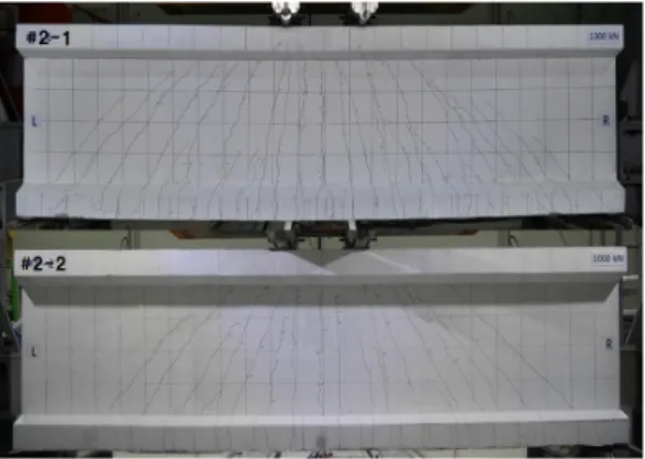 Fig. 15.  Load-deflection curves of web flexural test
