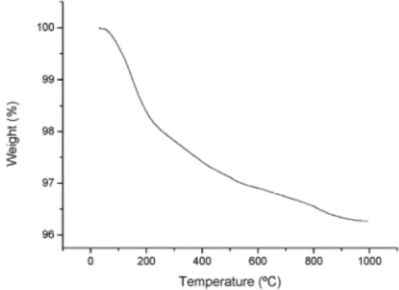 Figure 2. TGA graph of bare SUS mesh.