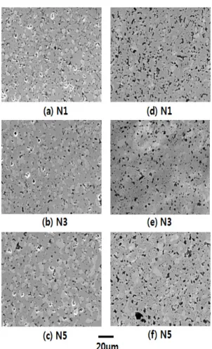Fig. 4. XRD patterns for the sintered specimens