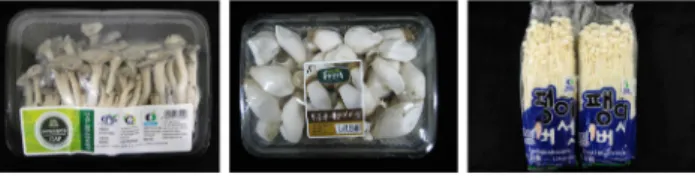 Fig. 1. Different product and packaging types of fresh-cut mushrooms.