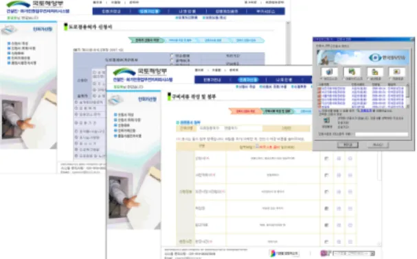 Fig. 5는 도로점용시스템(ROAS, Road Occupation and  Access System)과 건설인허가시스템(CAPS, Construction  Authorization and Permission System)의 연관성을 나타낸