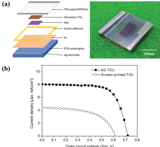 Figure  4  shows  a  cross-sectional  SEM  image  of  the photoelectrodes produced using a mixture containing 5 wt%