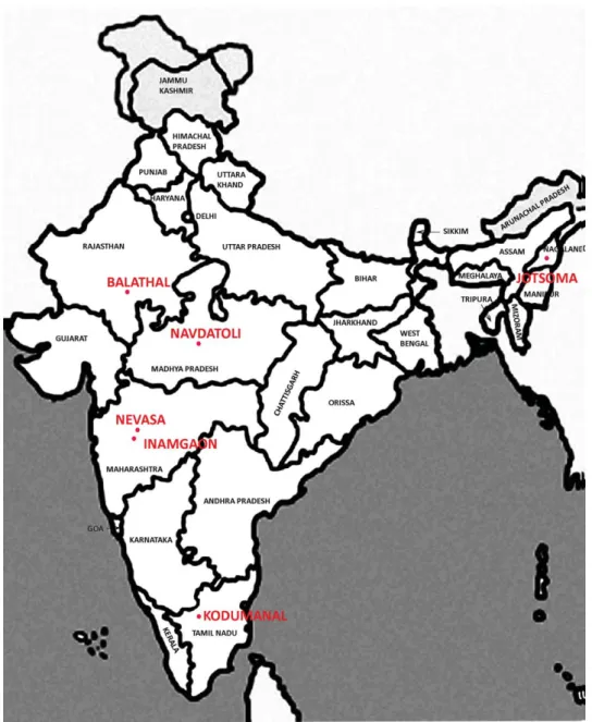 Fig. 2. Approximate location of sites mentioned in the text.