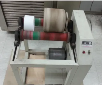 Fig. 2 는  실험실용  장비인 Universal Ball Mill(UBM- Mill(UBM-200S, SPG 회사)에 볼밀용기를 장착하여 볼밀링을 실행하 는 장면을 보여준다