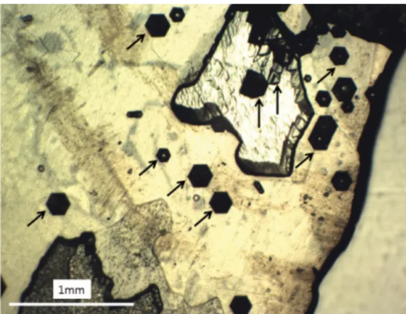 Fig. 4. Optical micrographs of (a) selected sample, (b), (c) before and (d), (e) after heat treatment at the temperature of 1800 o C for 12 hours under vacuum in N 2  atmosphere