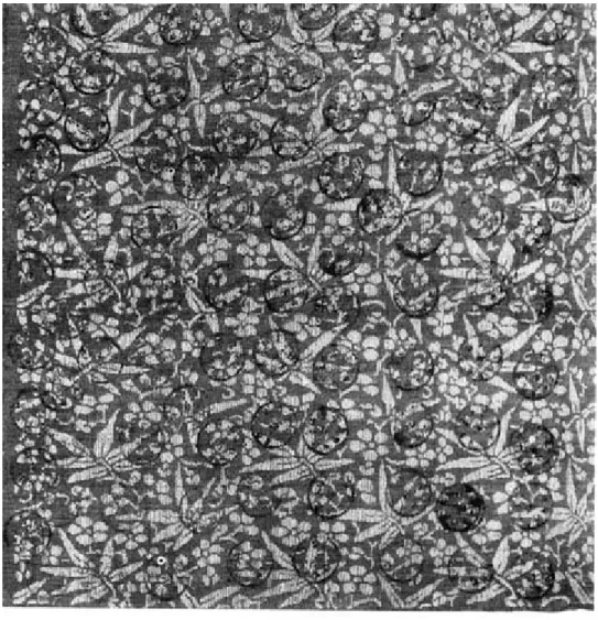 그림  5.  유록지황위  매죽릉금(柳綠地黃緯  梅竹綾錦)(DB-28))