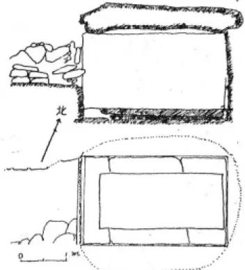 그림  4.  41호(號)고분평단면도(古墳平斷面圖).    그림  5.  41호(號)고분동벽(古墳東壁)벽화배치도(1/25)