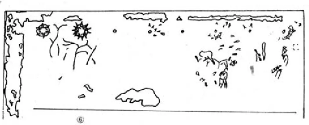 그림  6.  41호(號)고분(古墳)  북벽(北壁)  벽화배치도(1/25)   