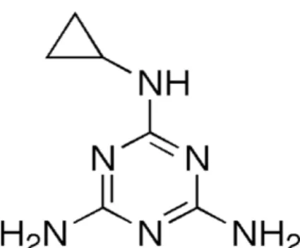Fig. 1. Molecular structure of cyromazine.
