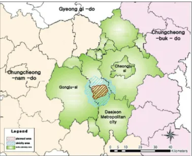 Figure 2.  Boundary of the MUP in the MFA city