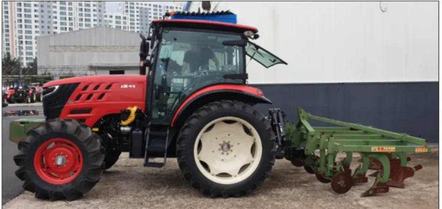 Fig. 1. Photo of the load measurement tractor used in this study.