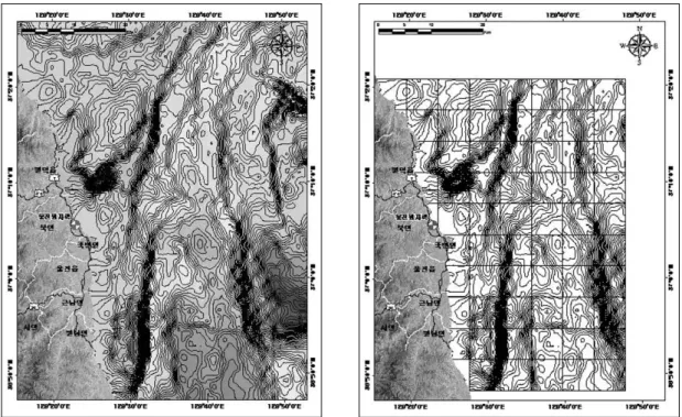 표 10.  Kriging 보간법의 적용 내용 Kriging Method Ordinary Semivariogram Model Exponential