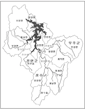 그림 2.  수질조사 지점도