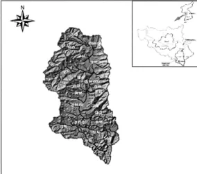 Fig. 1.  The study area and watershed delineation