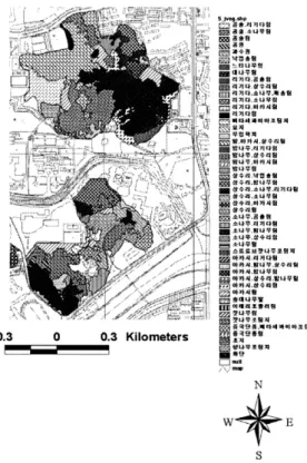 Table 1.  The associations of the detailed vegetation map in the study site