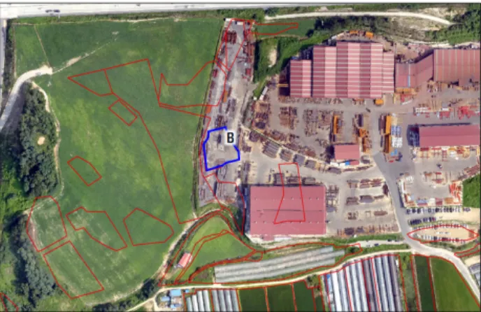 Figure 10. Usage example when the cadastral map and  agricultural farm business information do not agree