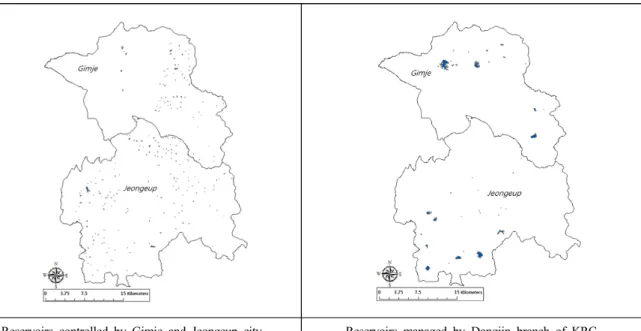 Figure 2. Example of reservoir storage in study area