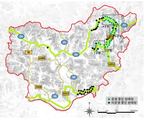 Figure 1. Surveyed sites