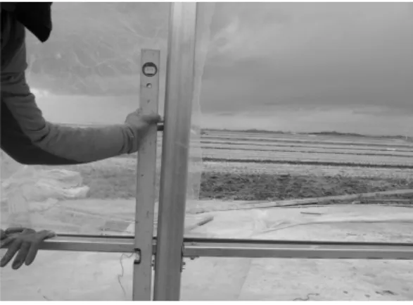 Fig. 8. Location of baseplate in footing. Fig. 9. Tilting of column.