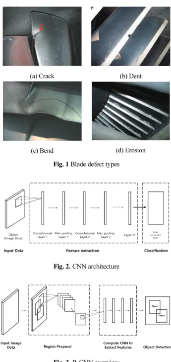 Fig. 1 Blade defect types