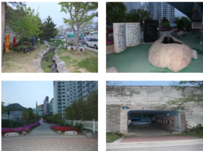 Figure 6 그 밖의 주변 공간 조성사업.나.  시화백일장과 시화환경예술제 행사 개최 시화백일장은  관내  학생들을  포함한  광주시내  전체 학생들을  대상으로  시화를  공모해서  전시회를  열고  그 작품으로 마을을 꾸미고 책을 발간하는 작업이다