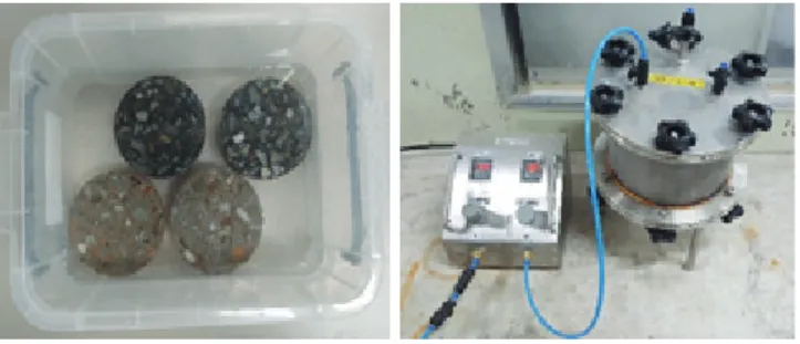 Fig. 2 Conceptual diagram of chloride ion penetration experiment  equipment of concrete under hydrostatic pressure