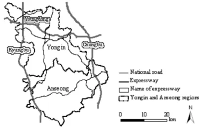Fig. 1. Location of the two study areas.