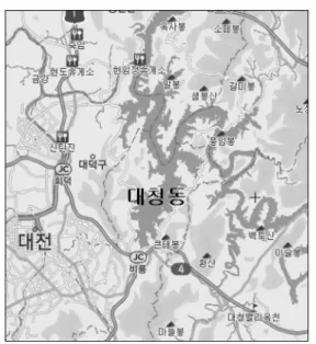 Fig.  1.  Location  map  of  Daecheongdong,  Daejeon  city.