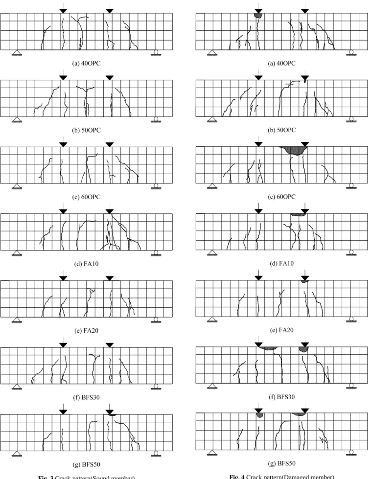 Fig. 3 Crack pattern(Sound member)