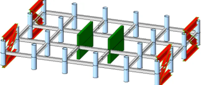 Fig. 6 Lateral displacement distribution under wind load in basic  model