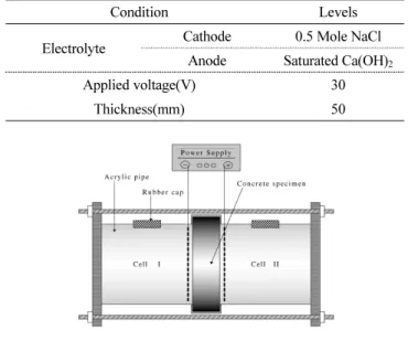 Fig. 1 Diagram of chloride diffusion Cell