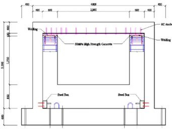 Fig. 15 U-Type Panel with Steel Box Fig. 12 Specimen PR1-UP (mm)
