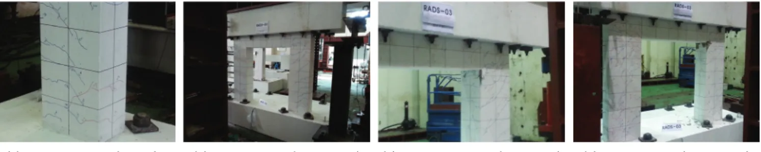 Fig. 13에는  입력지진동  200gal  및  300gal에  대한  PD-RF  무보강 실험체의 지진응답에 의한 하중 -변위곡선을 나타냄과  동시에  반복가력  실험용  C-RF  무보강  실험체의  하중-변위  포락곡선을 비교하여 각각 나타내었다 