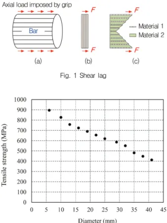 Fig. 1 Shear lag