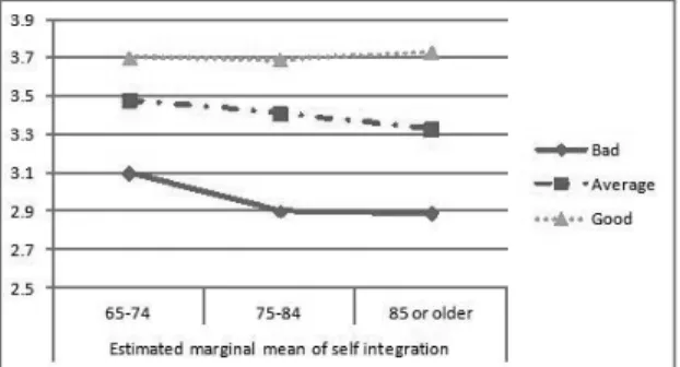 Figure 5. Self integration depending on age group and economic level.