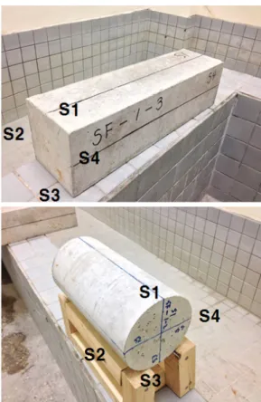 Fig. 1 Rectangular and circular specimen2008;  So,  2009;  Su  et  al.,  2002)한편, 일반 콘크리트 구조물의 내부 이형철근도 전도체로서, 동일한 문제가 발생할 수 있다