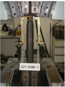 Fig. 2 Test scene of mortar-filled sleeve bar splice 1998; 삼성물산 기술연구소 등, 1998; 김형기 등, 2007; 김형기  등,  2008)의  주요한  변수에  따른  실험체의  분포를  요약하였다